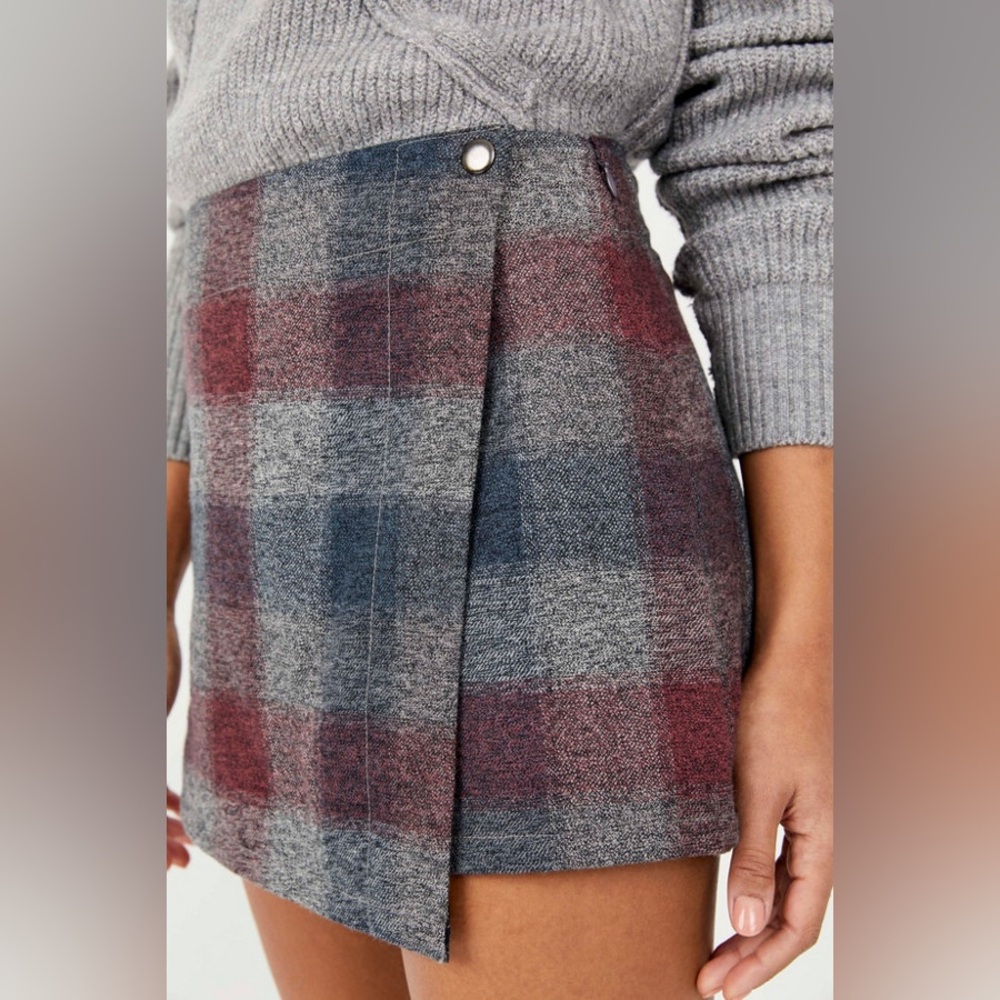 Free People Emmy Mini Menswear Skort Size 8 - Picture 3 of 6